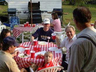 Eating on the terrace