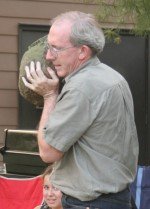 John throwing the rock