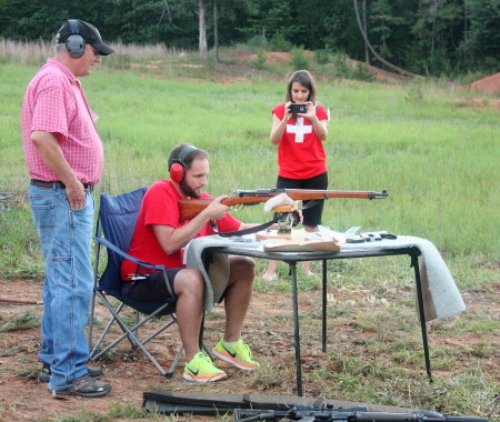 Tyler shooting Swiss K-31 rifle